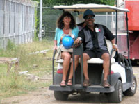 A memorable ride on a gof cart!